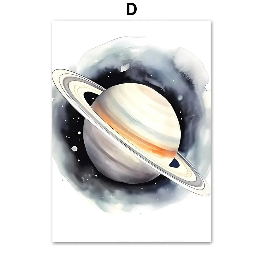 Space Rocket Nursery Art