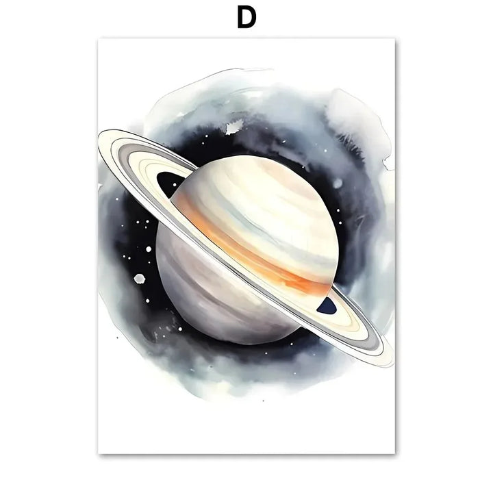 Space Rocket Nursery Art