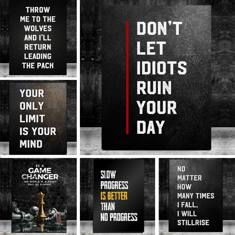 Black White Quote Poster