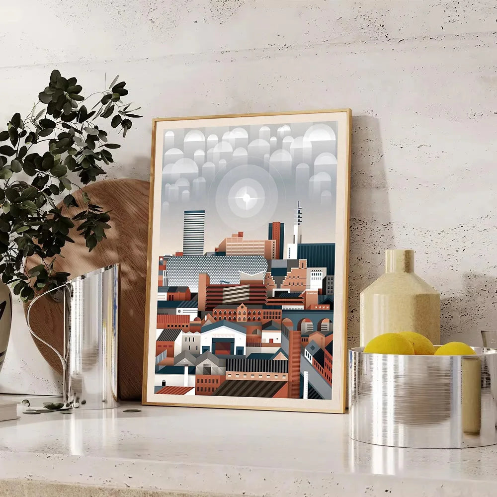 Abstract Modern Cityscape Canvas