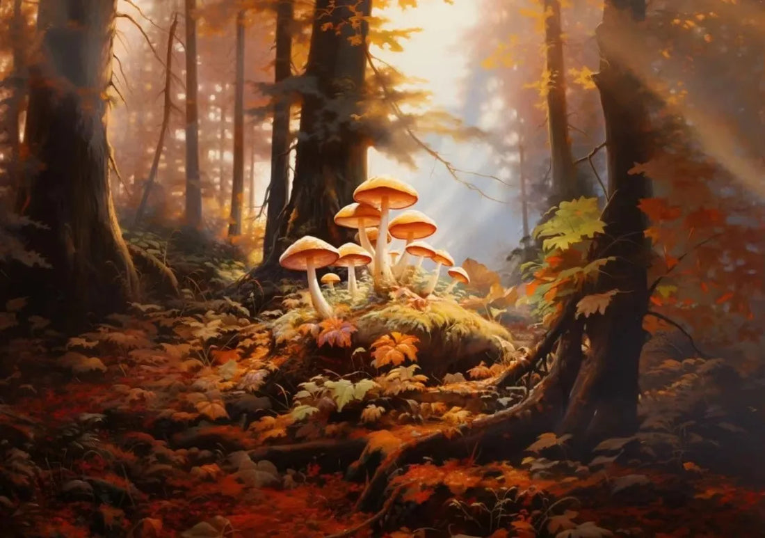 Autumn Countryside Deer Canvas