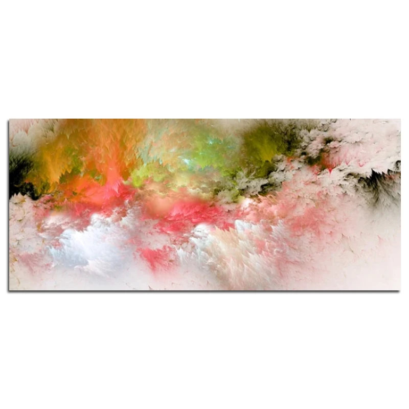 Grey Yellow Cloud Abstract Poster
