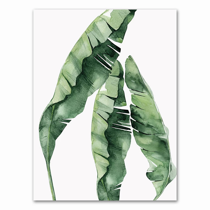 Tropical Leaves Scandinavian Canvas