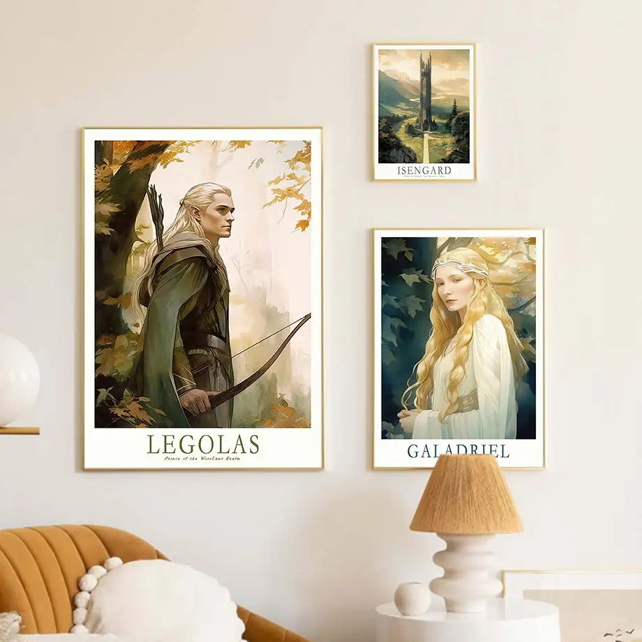 Middle-Earth Retro Travel Art