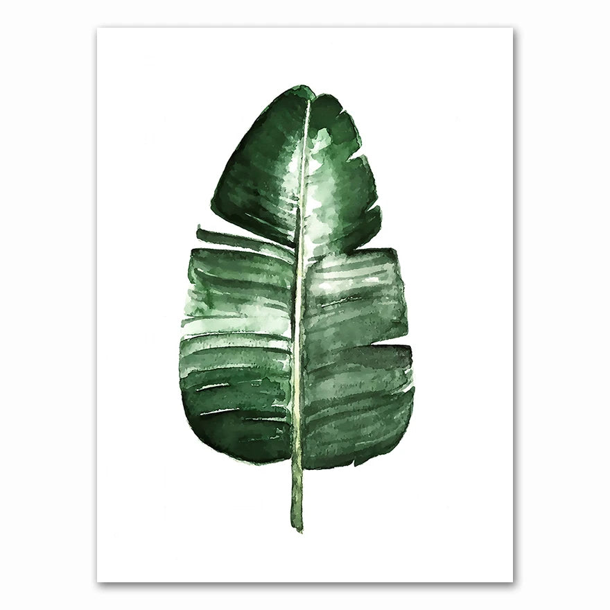 Tropical Leaves Scandinavian Canvas