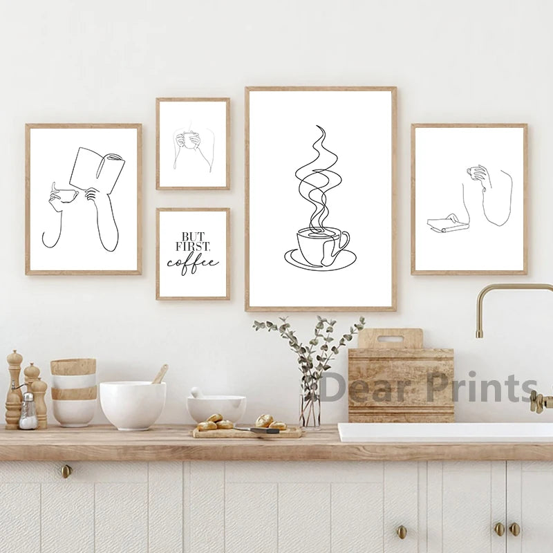 Minimalist Coffee Line Art