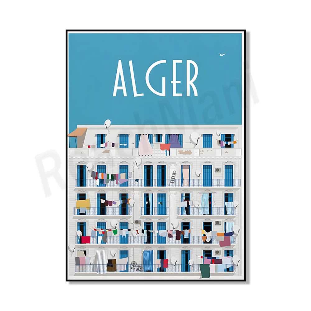 Minimalist Algiers Algeria Print