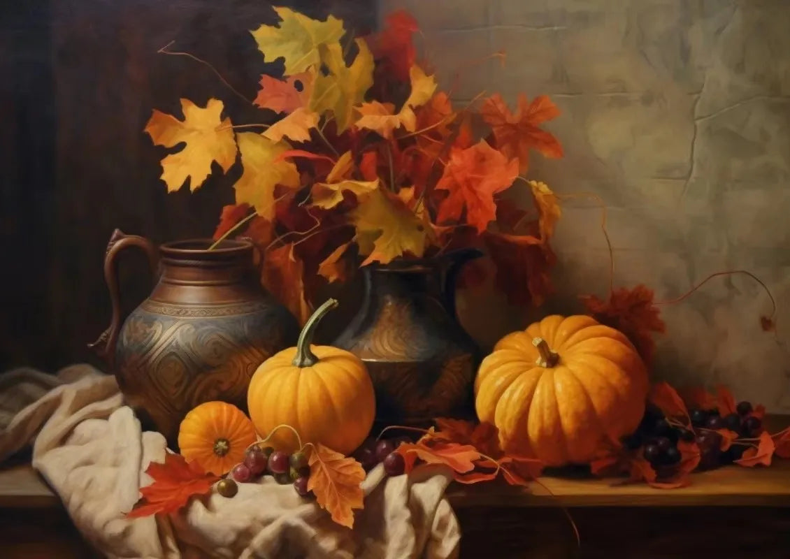 Autumn Countryside Deer Canvas