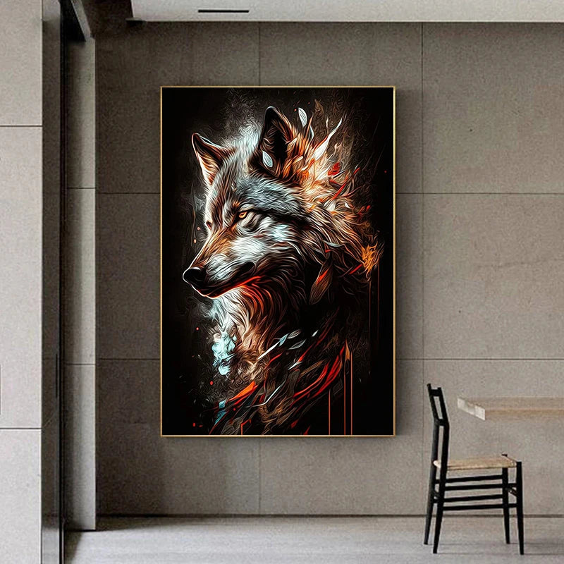 Wolf Modern Art Canvas