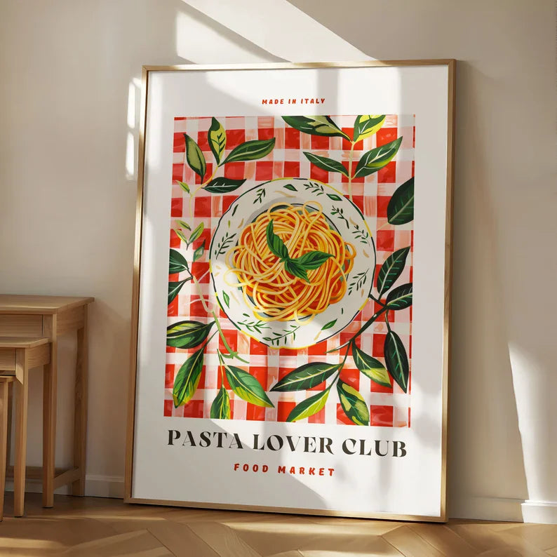 Retro Italian Food Illustration