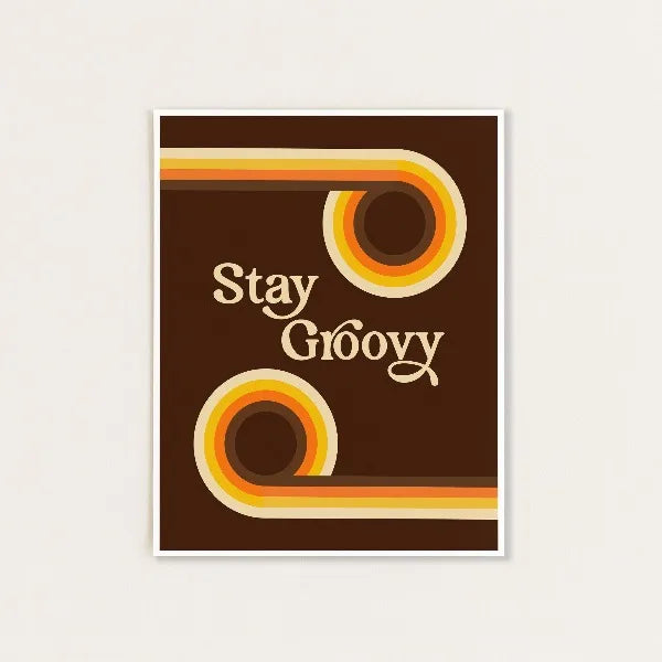 Retro 70s Geometry Canvas