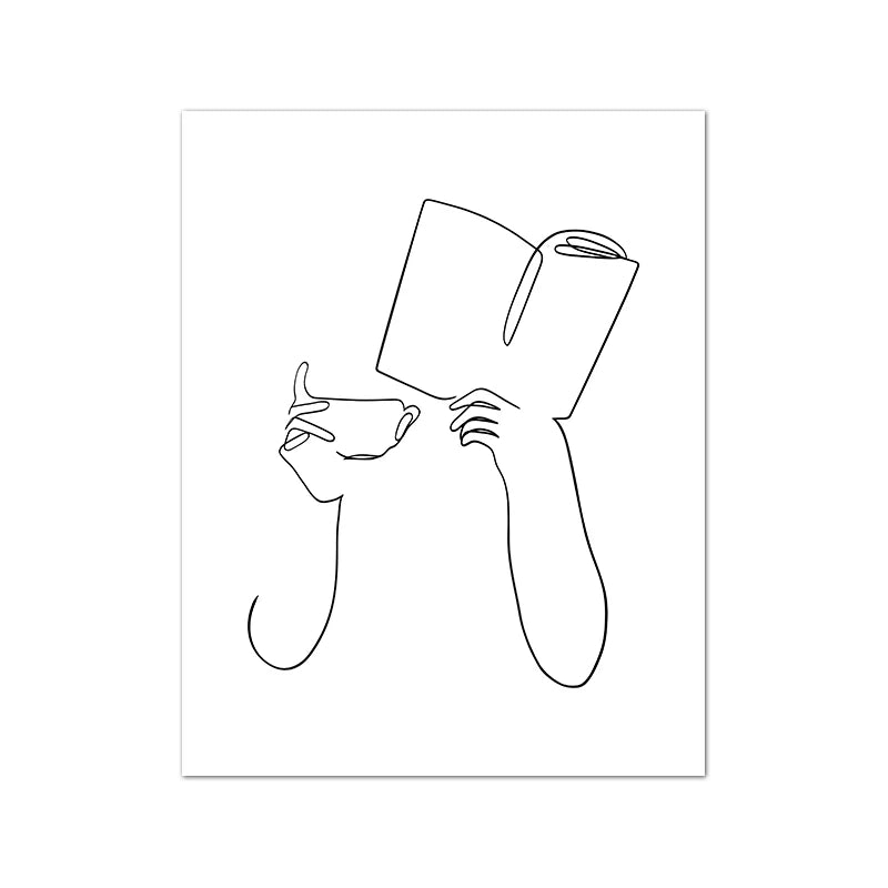 Minimalist Coffee Line Art