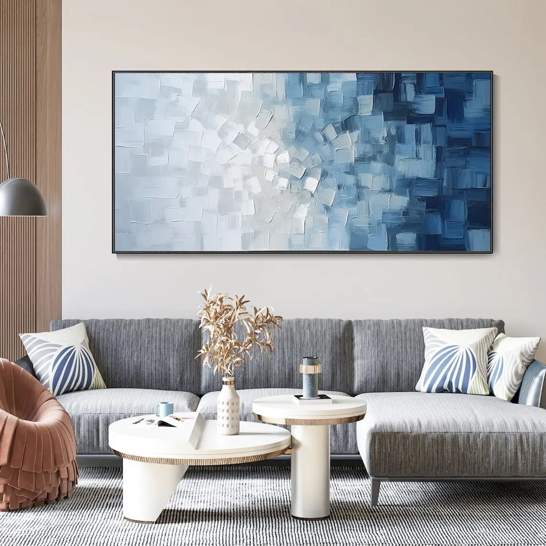 Blue Coastline Oil Canvas