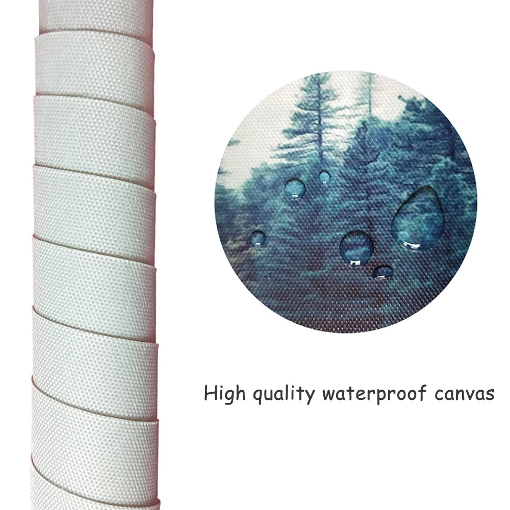 Blue Gold Abstract Fish Canvas