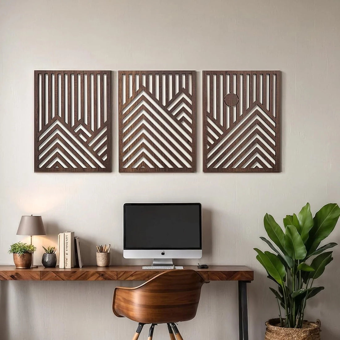 Modern Wooden Wall Art Set
