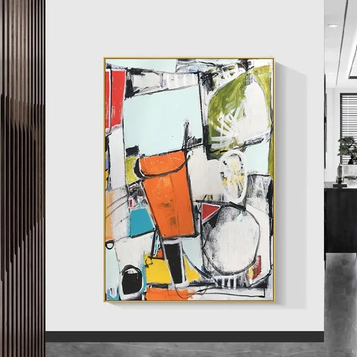 White Line Concept Art Canvas