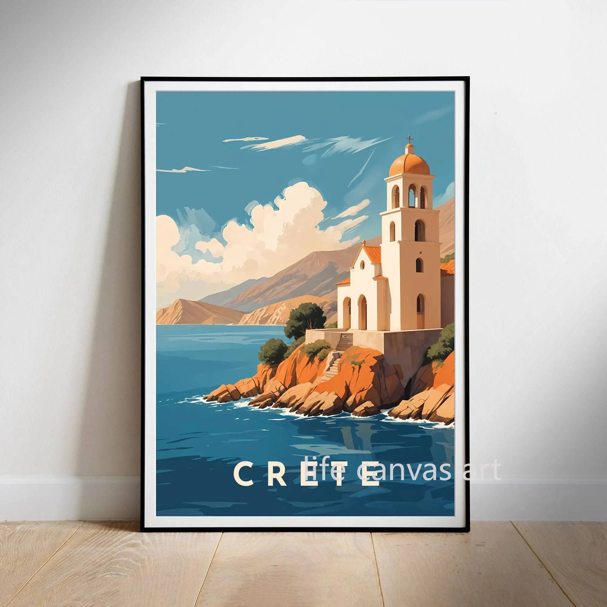Retro Europe Travel Cities Poster