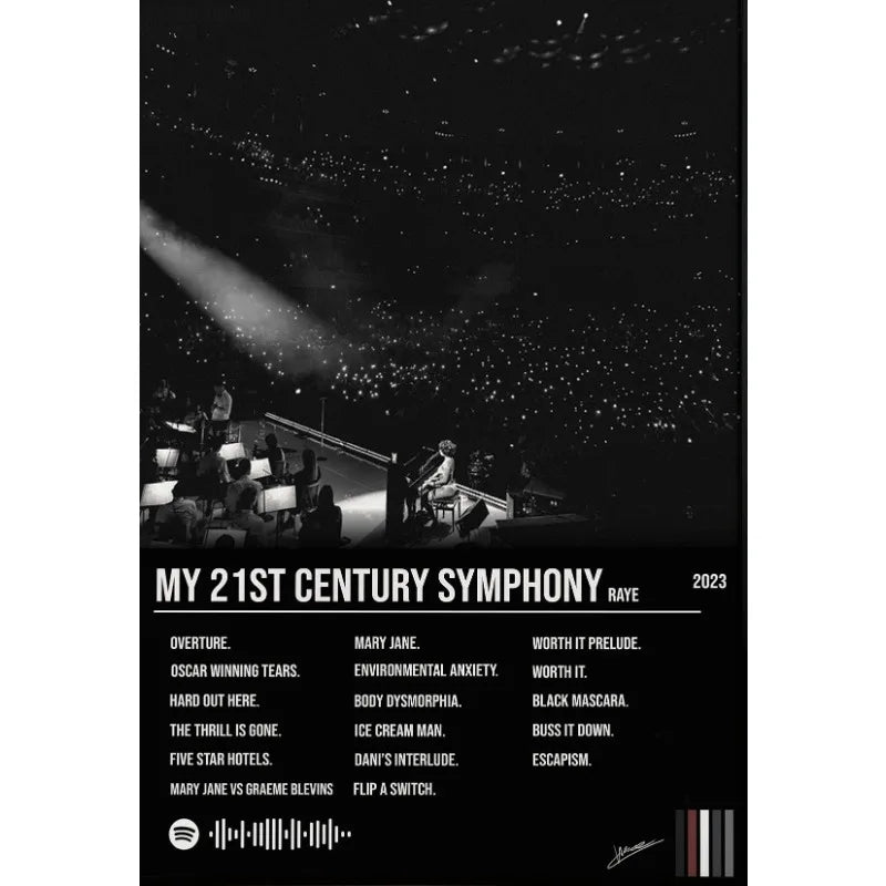 Raye Music Tracklist Poster