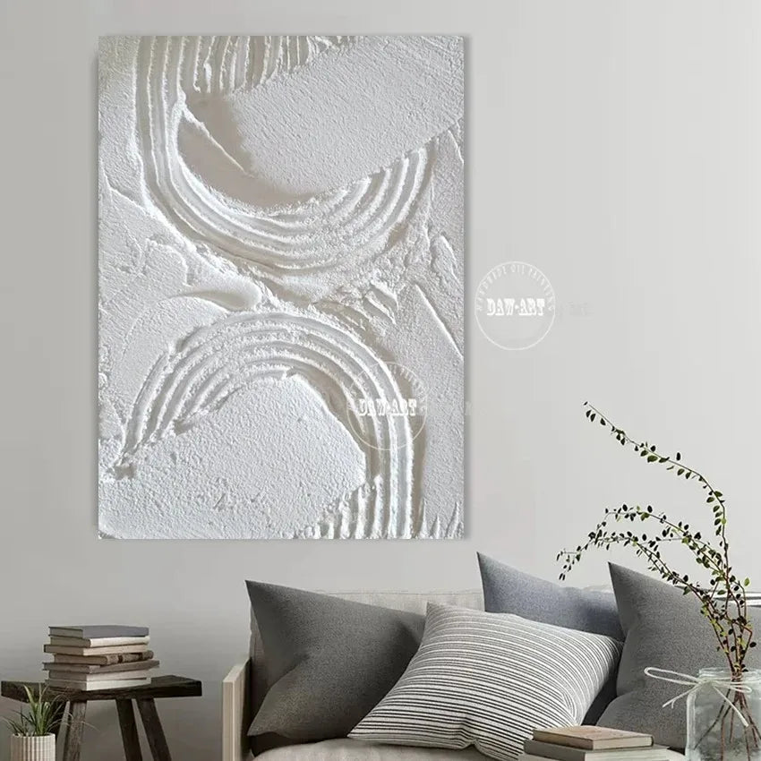 White Line Concept Art Canvas