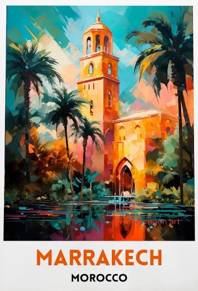 Moroccan Travel Art Poster