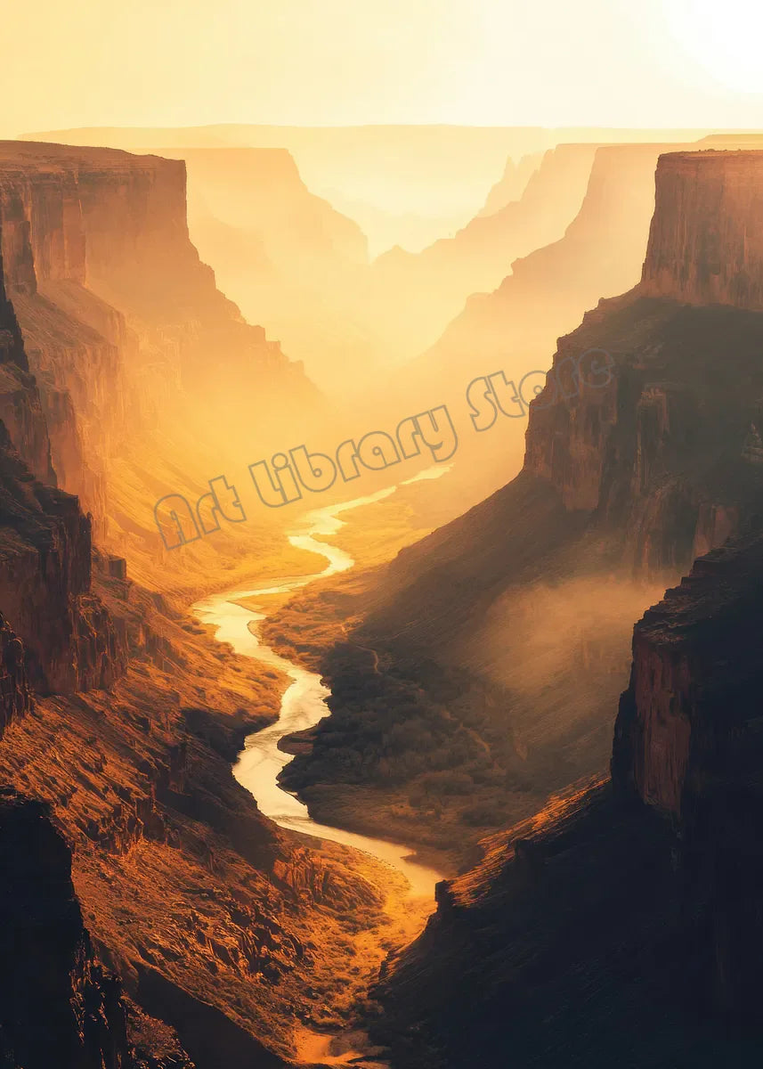 Zen Lake Waterfall Canvas