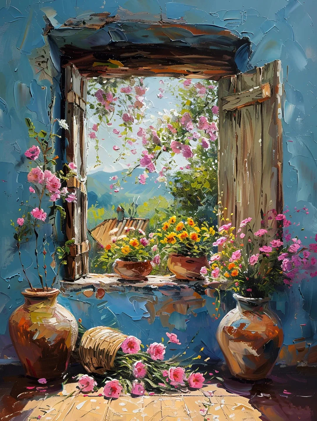 Colorful Graffiti Window Canvas