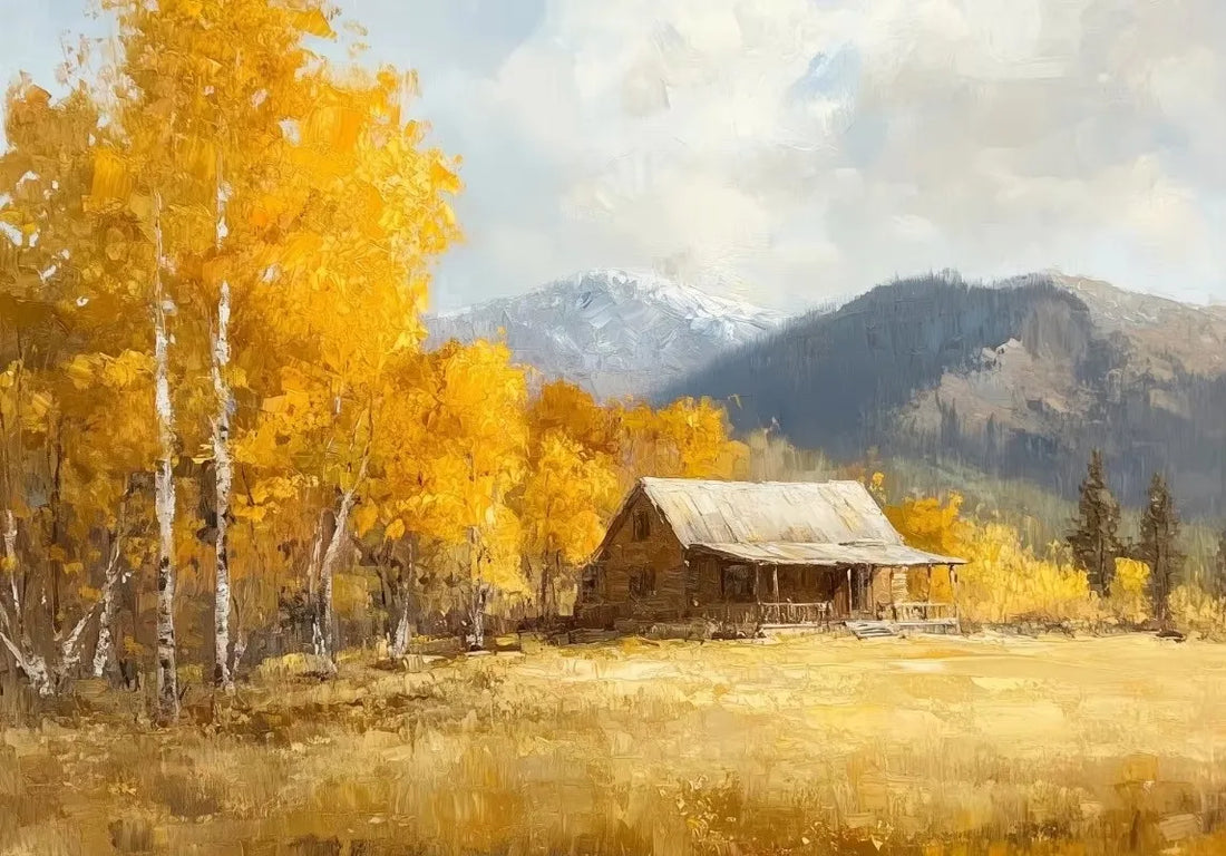 Autumn Countryside Deer Canvas