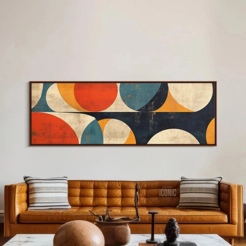 Mid-Century Panoramic Bauhaus Canvas