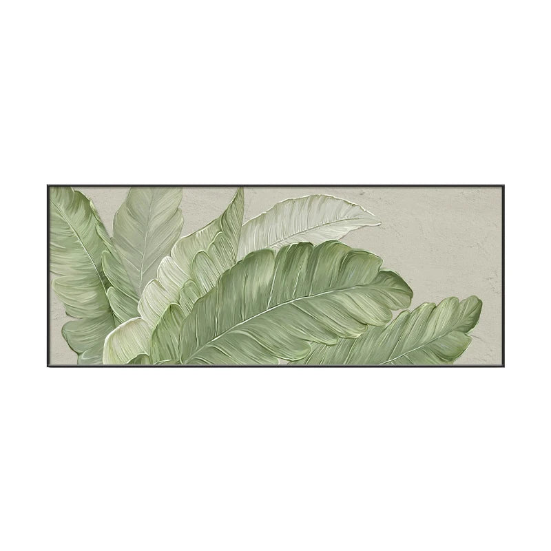 Abstract Green Leaf Canvas