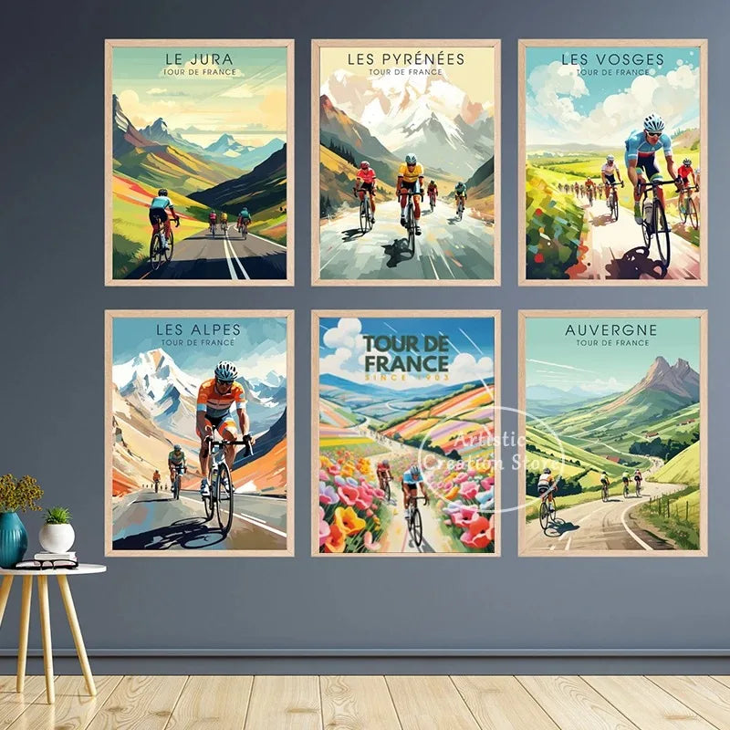 Tour de France Cyclist Poster