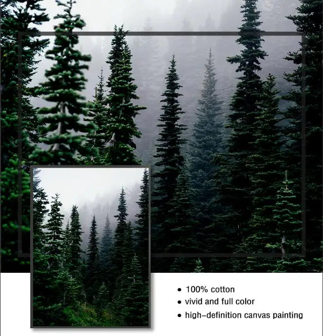 Winter Forest Deer Poster