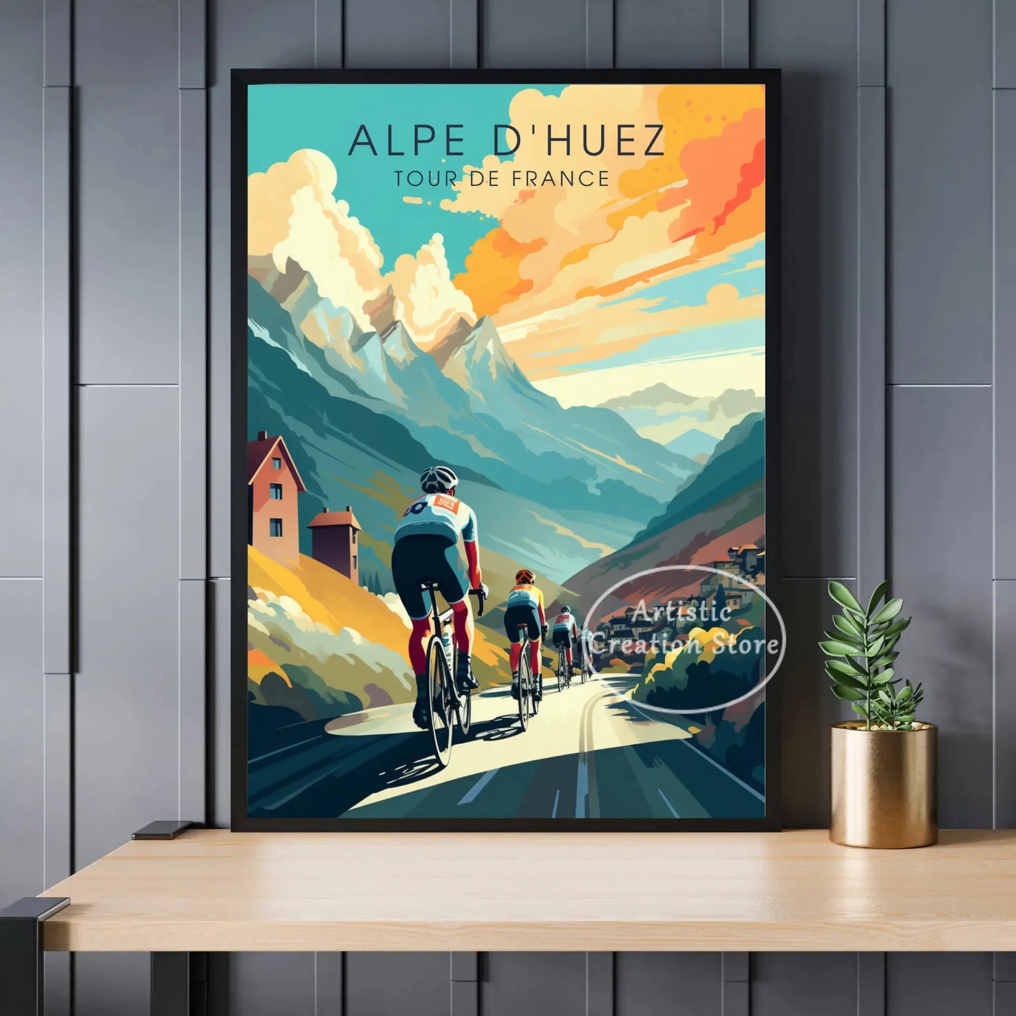 Tour de France Cyclist Poster