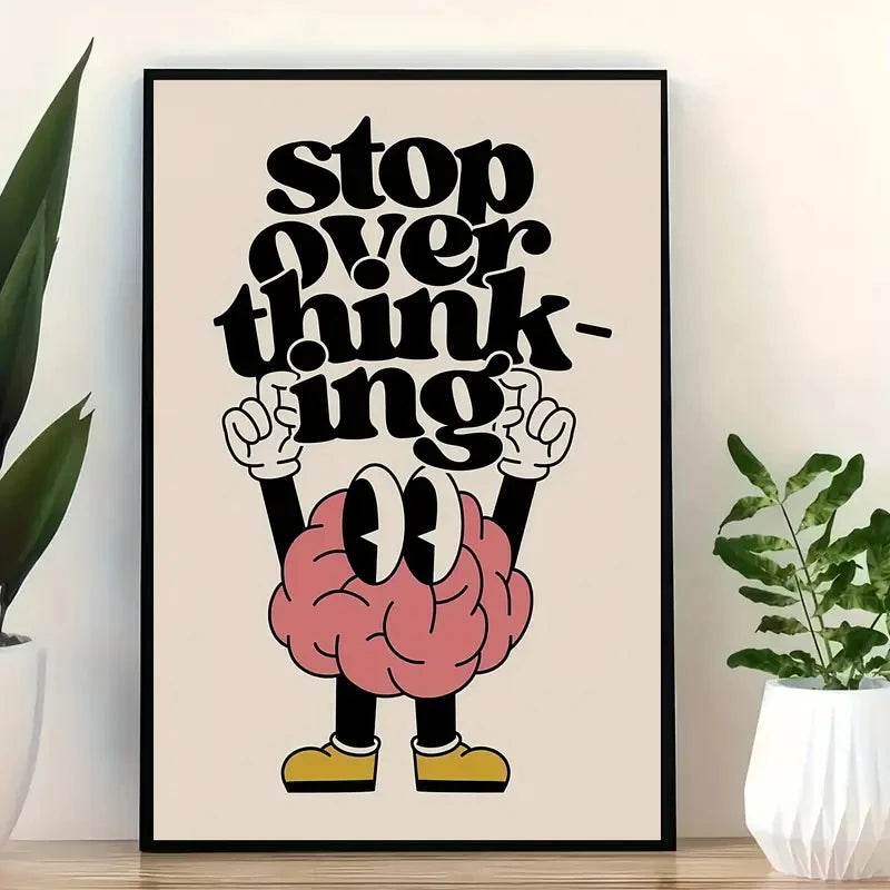 Brain Stop Overthinking Canvas