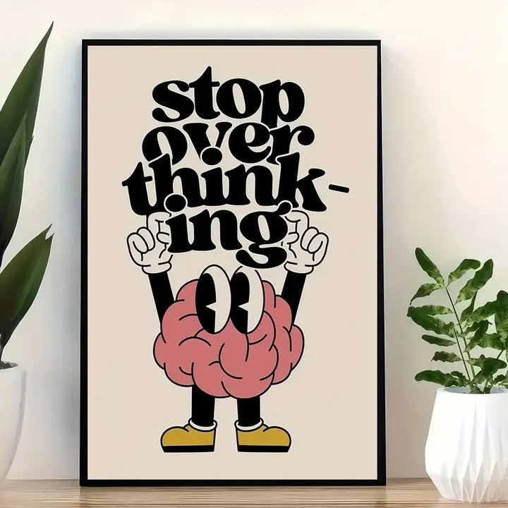 Brain Stop Overthinking Canvas