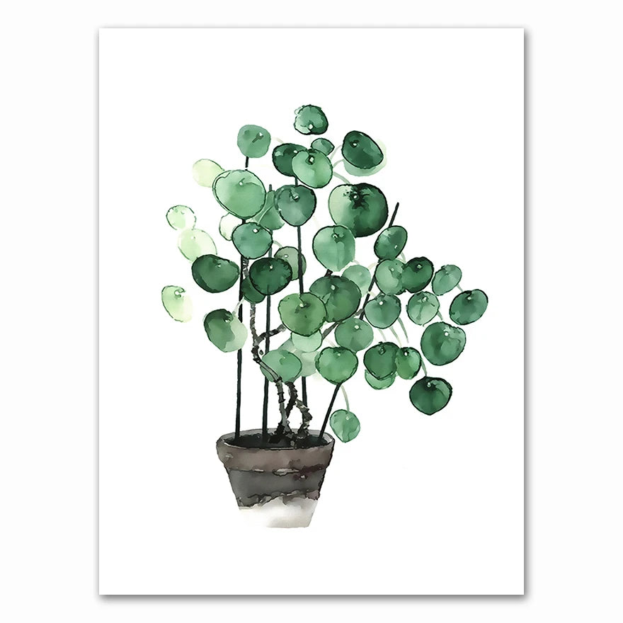 Tropical Leaves Scandinavian Canvas