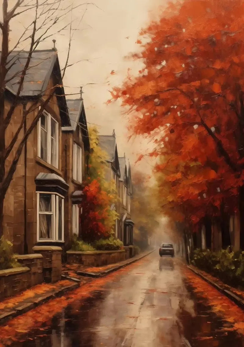 Autumn Countryside Deer Canvas