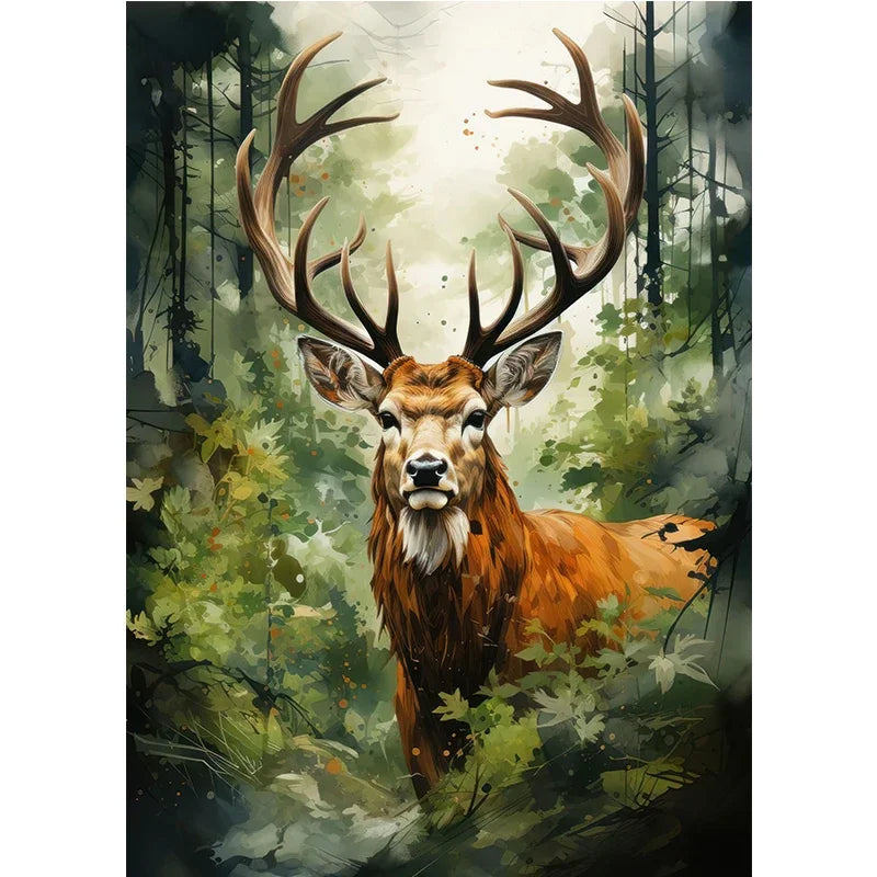 Cute Deer Jungle Canvas