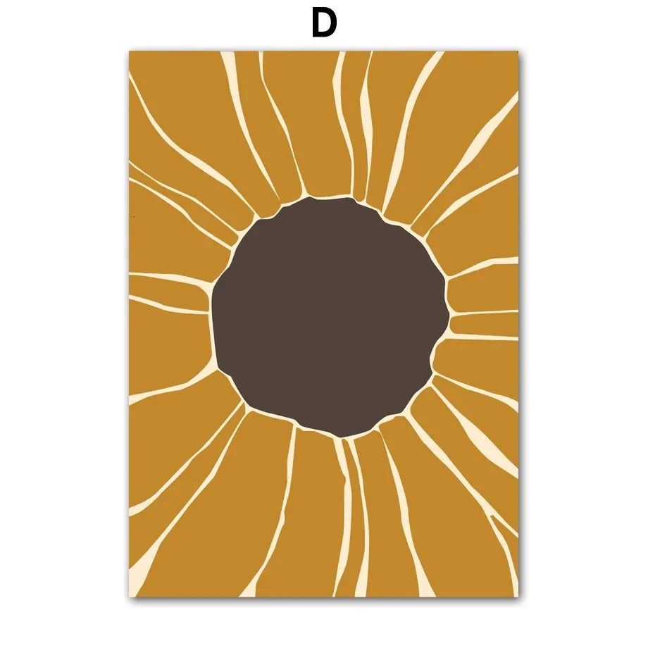 Boho Matisse Sunflower Canvas