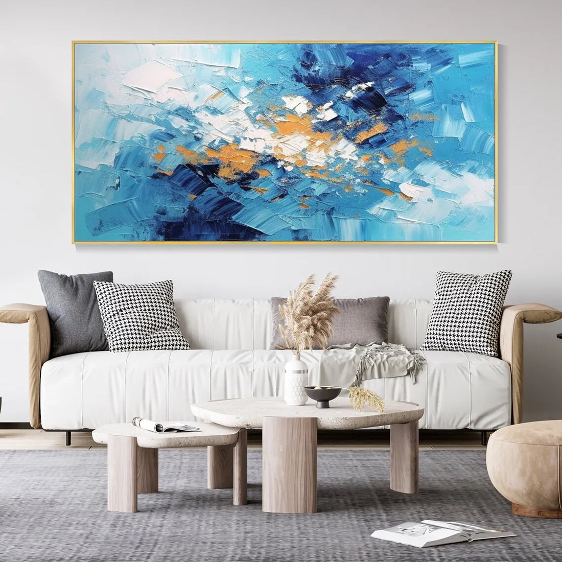 Blue Coastline Oil Canvas