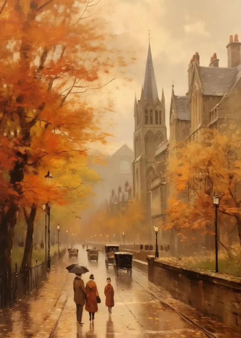 Autumn Countryside Deer Canvas