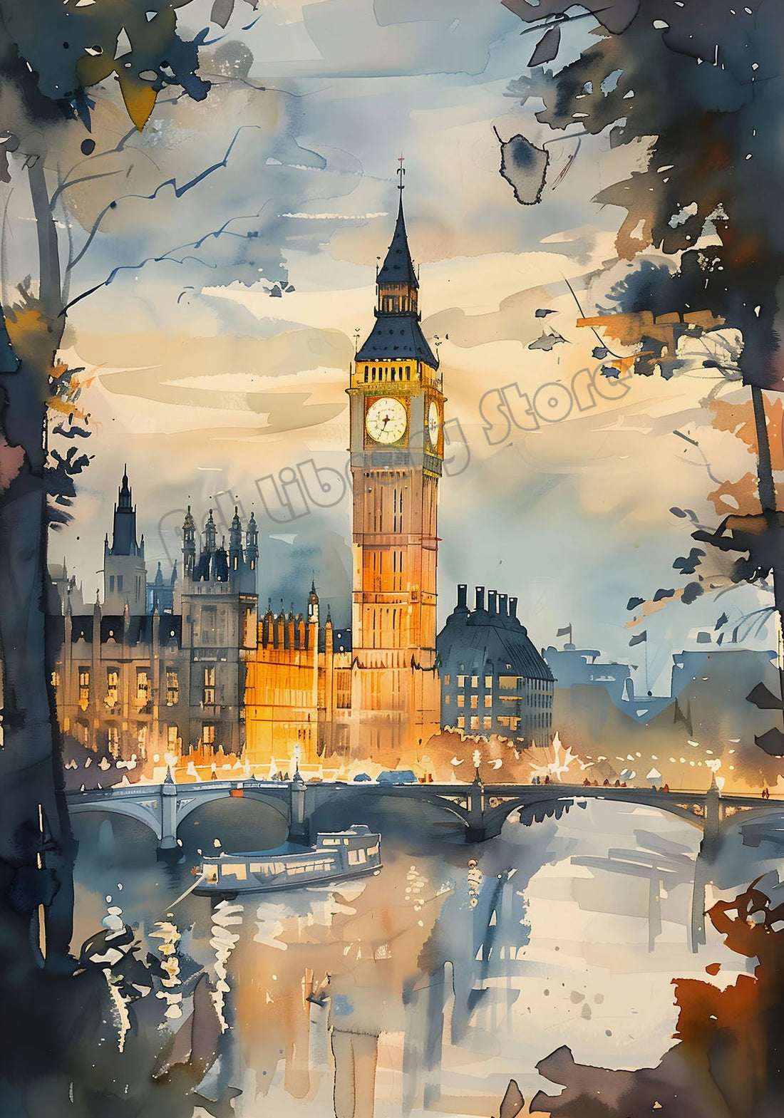 Retro Europe Travel Poster