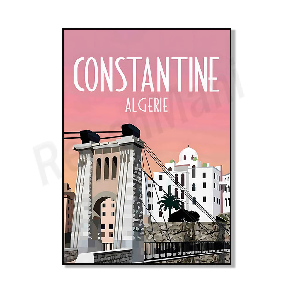 Minimalist Algiers Algeria Print