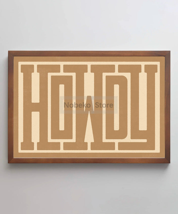 Howdy Western Typography Print