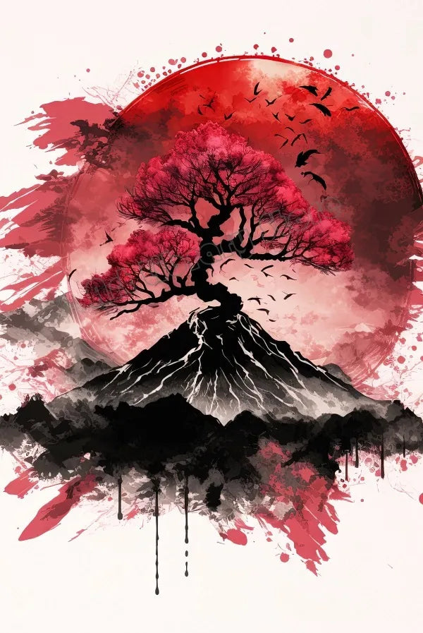 Zen Bonsai Pagoda Poster