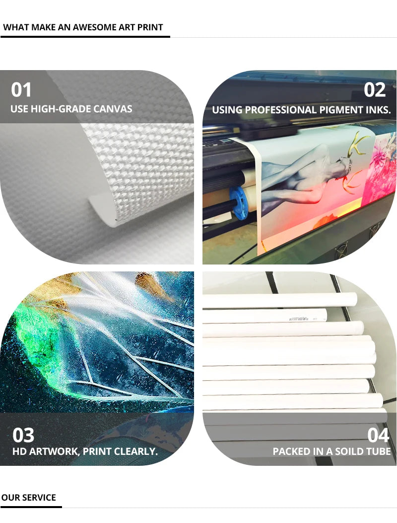 Retro Abstract Landscape Canvas