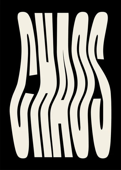 Chaos Typography Canvas Art