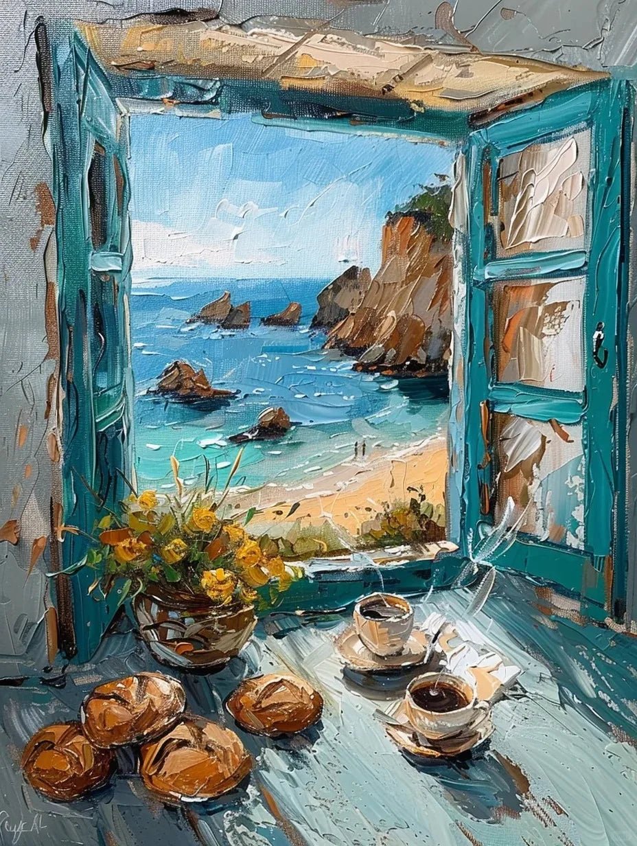 Colorful Graffiti Window Canvas