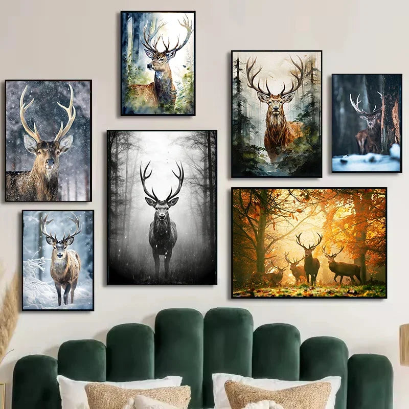 Cute Deer Jungle Canvas