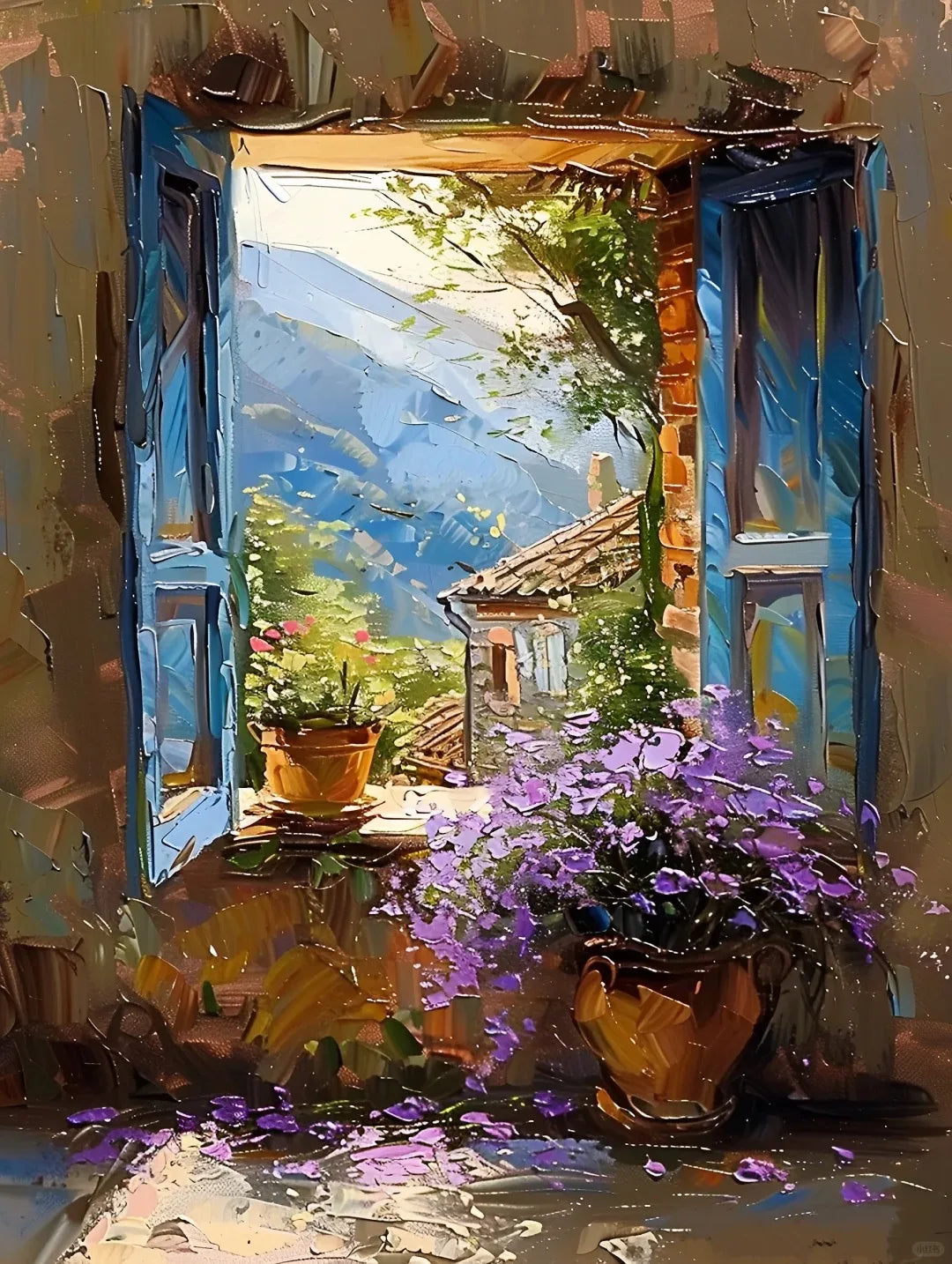 Colorful Graffiti Window Canvas