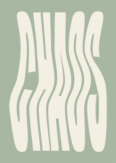 Chaos Typography Canvas Art